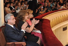 Президент Серж Саргсян присутствовал на праздничном концерте, посвященном семидесятипятилетнему юбилею Государственного джаз-оркестра Армении