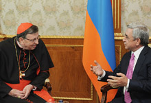 President Serzh Sargsyan received Cardinal Kurt Koch, President of the Pontifical Council for Promoting Christian Unity