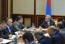 President Serzh Sargsyan invited a meeting related to some current issues in the area of taxation