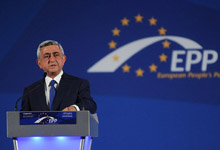 President Serzh Sargsyan made a statement at the European People’s Party Convention