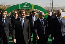 Президент присутствовал на открытии комплекса «Далма Гарден мол» и посетил выставку «Армпродэкспо»