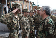 Президент на юге Армении принял участие в церемонии открытия воинской части противовоздушной обороны