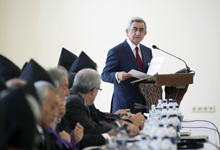 President Serzh Sargsyan participated at the Diocesan Representative Assembly at the Holy See of Saint Etchmiadzin