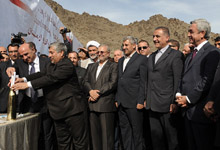 President Serzh Sargsyan attended the groundbreaking ceremony for the Meghri hydropower station