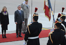President Serzh Sargsyan arrived to France on an official visit