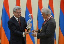 Президент принял лауреата премии Президента РА за всемирный вклад в сферу информационных технологий Федерико Фаджина
