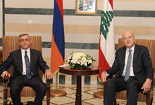 Президент Серж Саргсян встретился с Премьер-министром Ливана Наджибом Микати