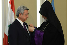 Президент Серж Саргсян посетил Католикосат Великого Дома Киликийского в Антилиасе