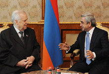 Նախագահն ընդունել հայ-ռուսական միջխորհրդարանական հանձնաժողովի համանախագահ Նիկոլայ Ռիժկովին