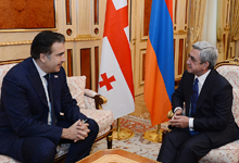 President Serzh Sargsyan held a meeting with the President of Georgia Micheil Sahakashvili