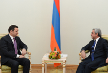 President Serzh Sargsyan received the Prime Minister of Moldova Vlad Filat