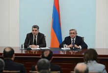 Президент Серж Саргсян принял армянских предпринимателей из Сирии