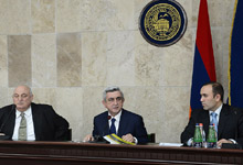 
Serzh Sargsyan participated at the end of the year sitting of the YSU Council