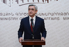 Президент принял участие в организованном Министерством иностранных дел РА приеме по случаю праздников Нового года и Рождества