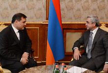 Նախագահ Սերժ Սարգսյանն ընդունել է Հայաստանում Թուրքմենստանի դեսպան Աթա Սերդարովին