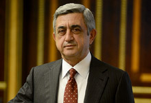 President Serzh Sargsyan receives congratulations on his reelection