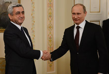 Президент Серж Саргсян в Москве встретился с Президентом РФ Владимиром Путиным
