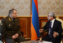 President Serzh Sargsyan received the newly appointed Chief of Joint Staff of CSTO Alexander Studenikin