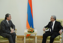 President Serzh Sargsyan received the President of Rosneft oil company Igor Sechin
