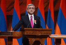 The newly elected President Serzh Sargsyan at the extraordinary session of the RA National Assembly assumed the office of President of the Republic of Armenia