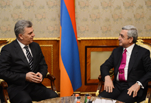 President Serzh Sargsyan received the Chairman of the Chamber of Deputies of the Romanian Parliament Valeriu Zgonea