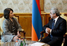 Президент Серж Саргсян провел прощальную встречу с послом Бразилии в Армении Марселой Марией Никодемос