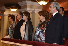 President Serzh Sargsyan attended the opening gala concert at the A. Spendiarian National Academic Opera and Ballet Theater