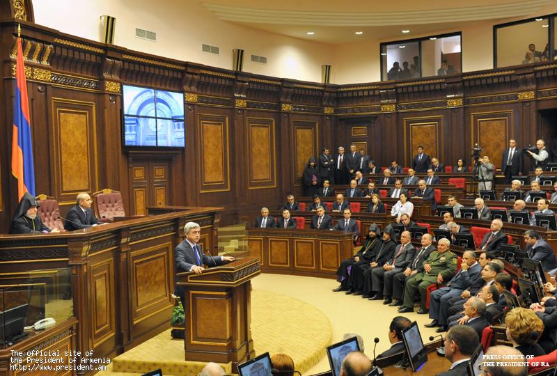 President Serzh Sargsyan attended the official ceremony of inauguration