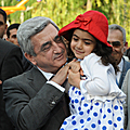 Serzh Sargsyan with his granddaughter Mariam