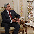 President Serzh Sargsyan meets with the Chairman of the Government of the Russian Federation Vladimir Putin in the framework of his state visit to Russia
