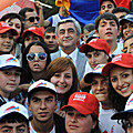 President Serzh Sargsyan meets with the participant of the Miasin 2011 Forum (Together) and Come Back Home program-20.08.2011