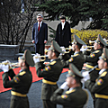 Президент Серж Саргсян и прибывшая в Армению с официальным визитом Президент Швейцарской Конфедерации Мишелин Кальми-Рей-31.03.2011