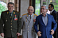 President Serzh Sargsyan together with Lieutenant General Norat Ter-Grigoryants and Major General Arkadi Ter-Tadevosyan met demobilized soldiers as well as the ones still in service