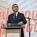 The President of the Republic of Armenia, Chairman of the Republican Party during the pre-election campaign for the May 6, 2012 parliamentary elections
