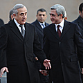 Президент Серж Саргсян и прибывший в Армению с официальным визитом Президент Республики Ливан Мишей Сулейман-09.12.2011