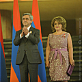 Президент Серж Саргсян и госпожа Рита Саргсян на приеме, посвященном 20-ой годовщине независимости РА, в спортивно-концертном комплексе имени Карена Демирчяна-15.09.2011