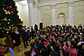 Президент Серж Саргсян и госпожа Рита Саргсян в связи с наступающими праздниками в резиденции Президента приняли многочисленных детей
