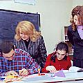Первая леди Рита Саргсян 5 декабря, в канун 20-й годовщины землетрясения 1988г., посетила специальную школу №1 Спитака