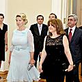 Первые леди РА и РФ во время приема в резиденции Президента РА в рамках государственного визита Президента РФ в Армению