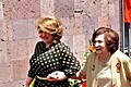 RA First Lady Rita Sargsyan and widow of legendary intelligence agent Gevork Vartanian at opening ceremony of Gevork Vartanian’s memorial plaque 