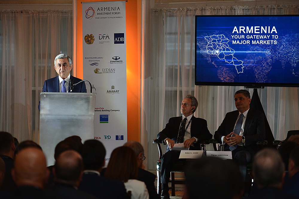 President participated at the “Armenia Investment Forum2016” in New