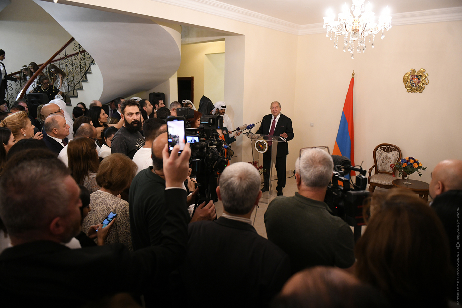 President Armen Sarkissian was hosted at the Embassy of Armenia in