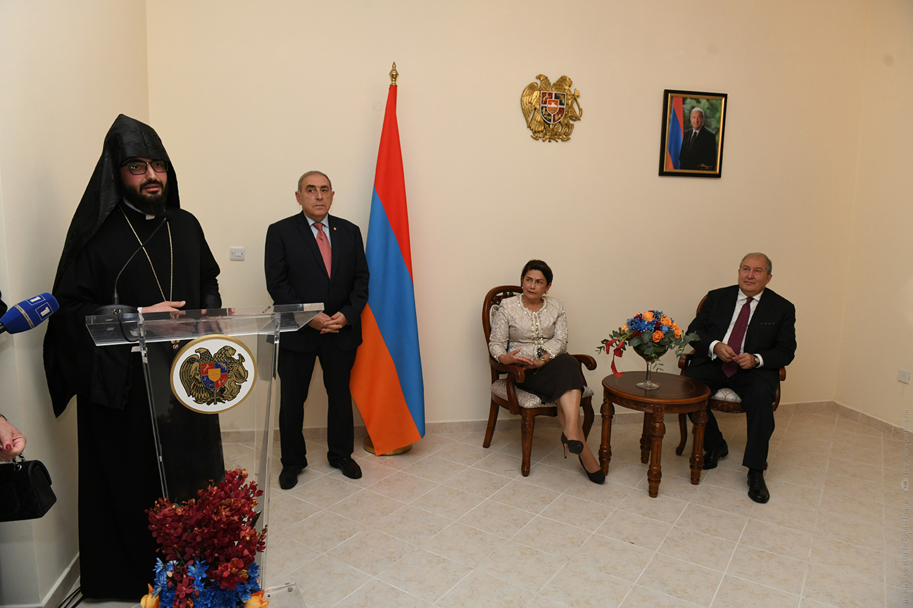President Armen Sarkissian was hosted at the Embassy of Armenia in